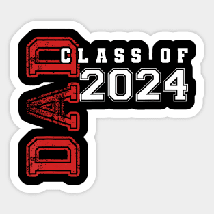 Dad Senior 2024 Proud Dad Of A Class Of 2024 Graduate Father Sticker